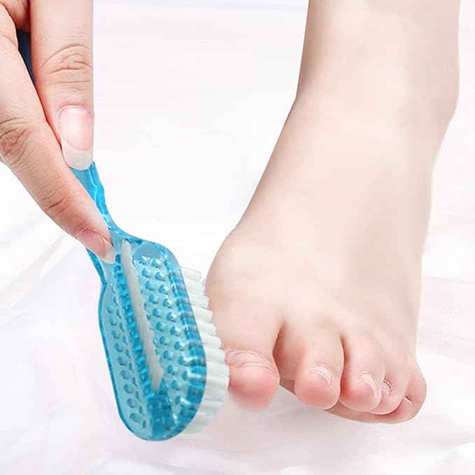 Handle Grip Fingernail Brush Two Sided Nail Brush Foot Scrub Brush Soft Stiff - Image 4