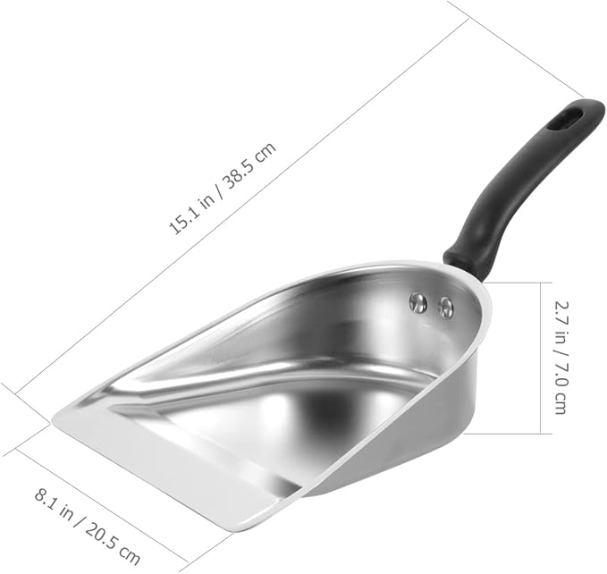 DOITOOL Stainless Steel Dustpan Handheld Scoop Pan - Image 2