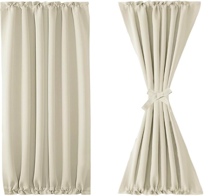 DWCN French Door Curtains – Rod Pocket Thermal Blackout Curtain - Image 7