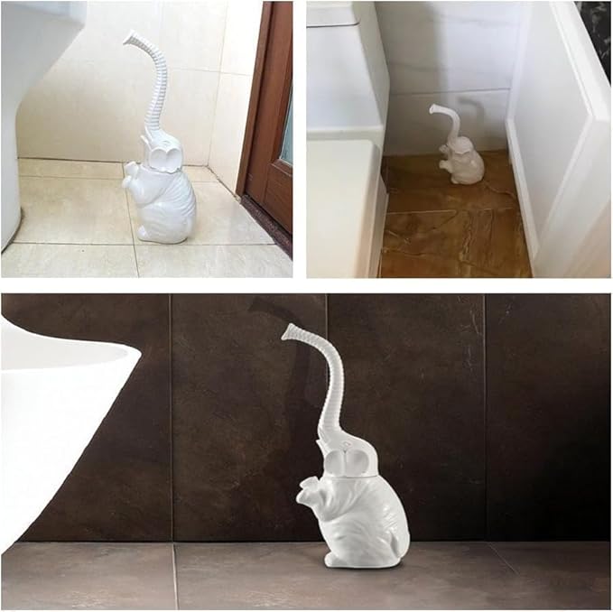 Toilet Brush and Holder Set, Modern Ceramic Toilet Bowl Brush Holder, Cute - Image 5