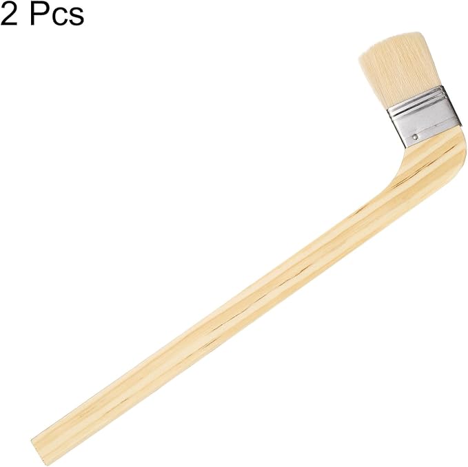 HARFINGTON Paint Brush 2Pcs 1.5" Brush Width Soft Wool Variety Angled Bend - Image 3