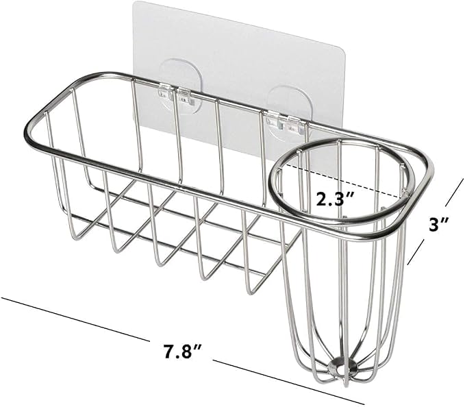 HULISEN 3-in-1 Sponge Holder for Kitchen Sink - Image 5