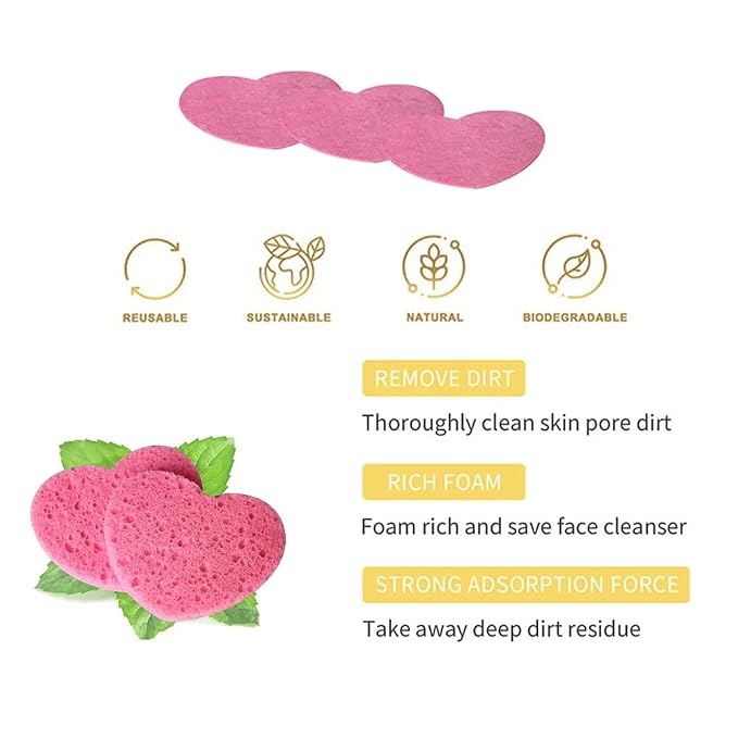 10 Count Compressed Facial Sponges 100% Natural Cellulose Sponge - Image 5