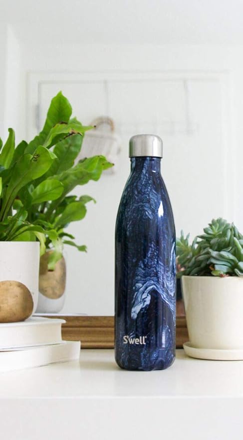 S'well Stainless Steel Water Bottle, Azurite Marble, Triple Layered Vacuum - Image 2