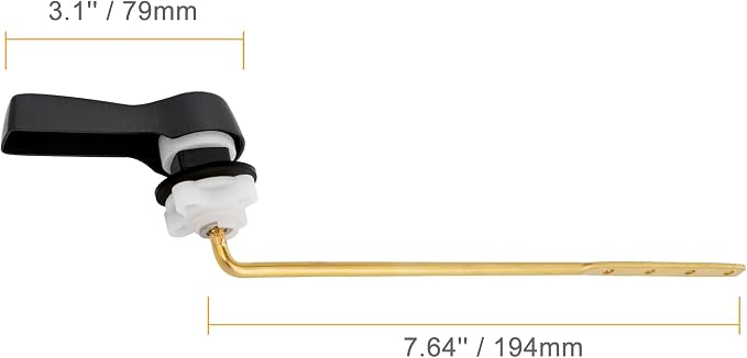 Hibbent Universal Metal Front Mount Toilet Handle Replacement Kit, Brass Toilet - Image 7