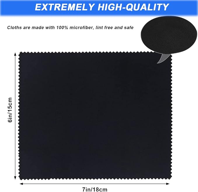 Microfiber Cleaning Cloths 20 Pack in Individual Vinyl Pouch, CKANDAY Glasses - Image 2