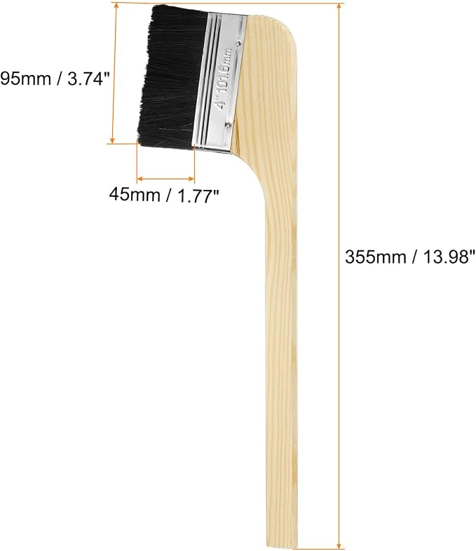 HARFINGTON Paint Brush 3Pcs 4" Brush Width Reusable Variety Angled Bend Brushes - Image 2