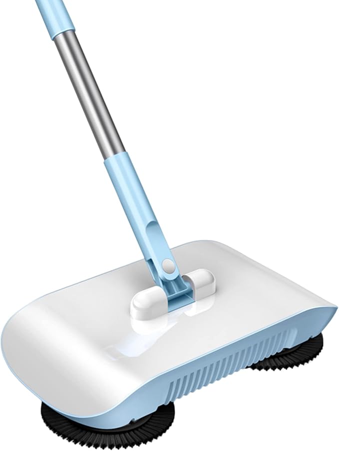 Carpet Sweeper Manual Manual Vacuum Sweeper 2 in 1 Hand Push 180 Degree by ESiiFuu