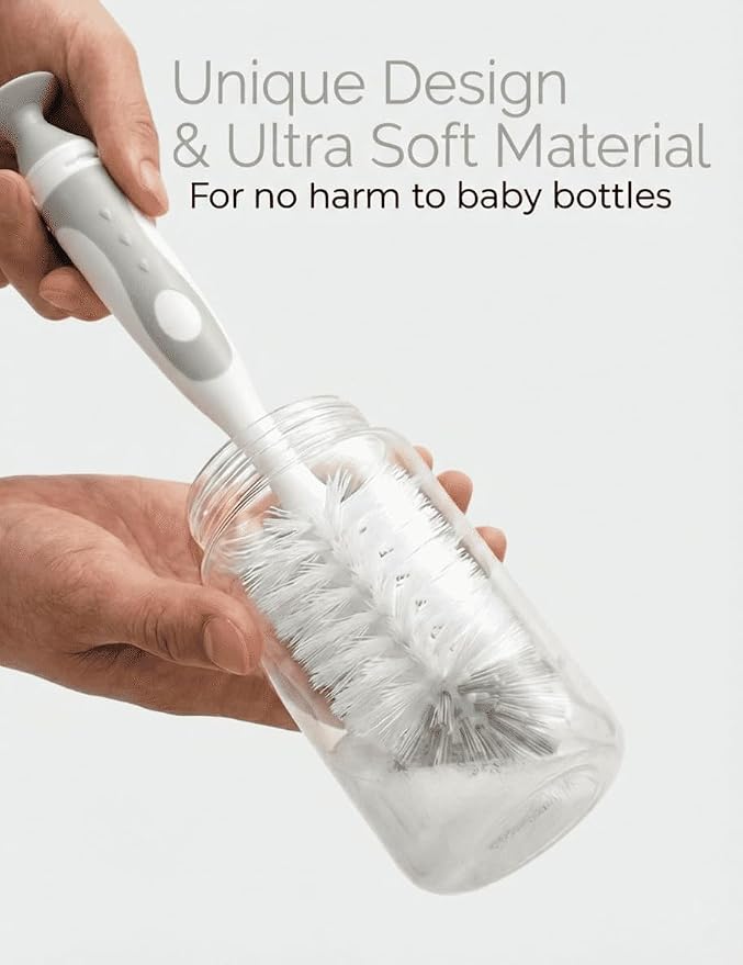Baby Bottle Brush Set 4 in 1, Baby Bottle Cleaner, - Image 5