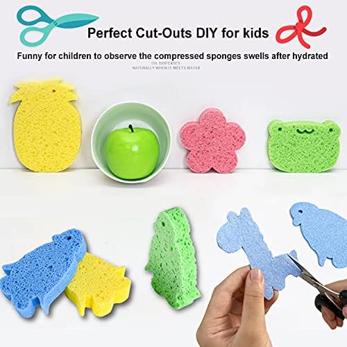 METUUTER 12-Count Kitchen Sponges- Compressed Cellulose Sponges Non-Scratch - Image 4