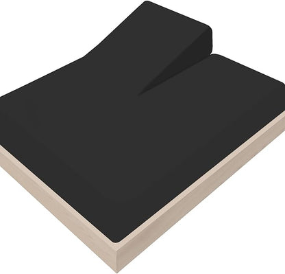 Split Top King Sheets Fitted Only for Adjustable Bed, 34 Inches Top Split from Head King Bottom Sheets Compatible with Sleep Number Bed, Half Split King Bed Sheet with Deep Pocket up to 18"