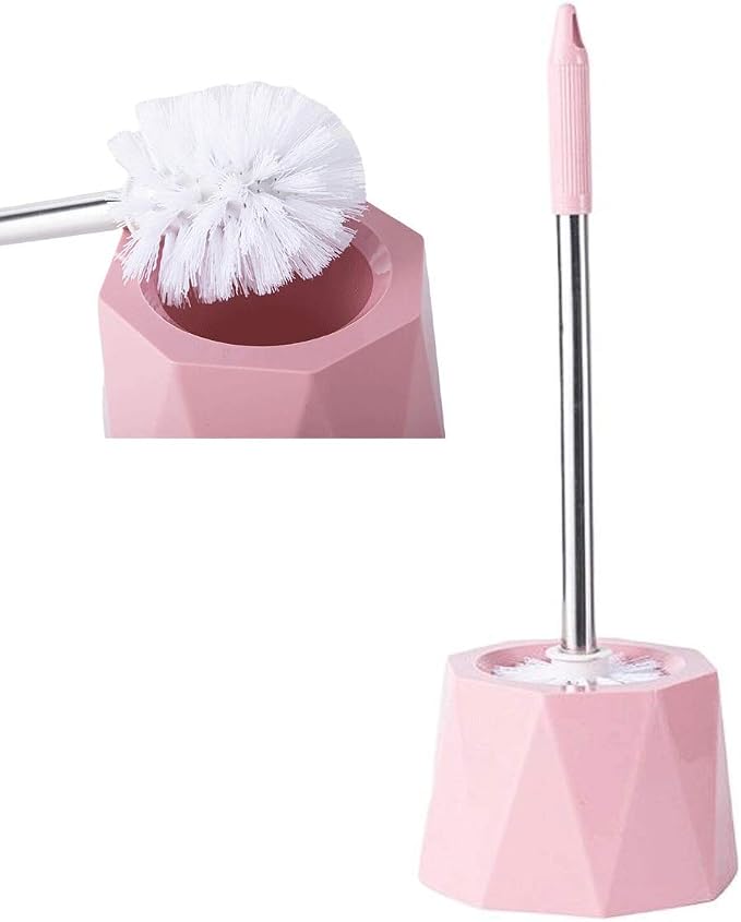 Toilet Brush and Holder, Stainless Steel Toilet Bowl Cleaning Brush Set by GYDMEG