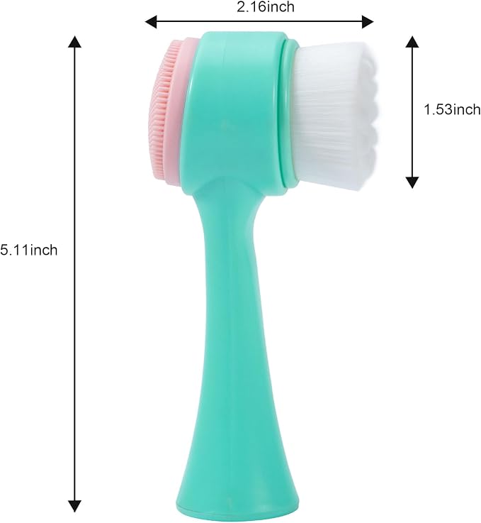 Face Brush 2 in 1, Facial Cleansing Exfoliating Brush - Image 3