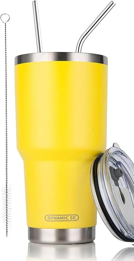 D·S 30oz Yellow Tumbler Stainless Steel Insulated Travel Mug by D%C2%B7STUMBLER