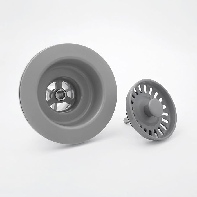 3-1/2 Inch Polymer Slate Gray Sink Drain Assembly - Image 5