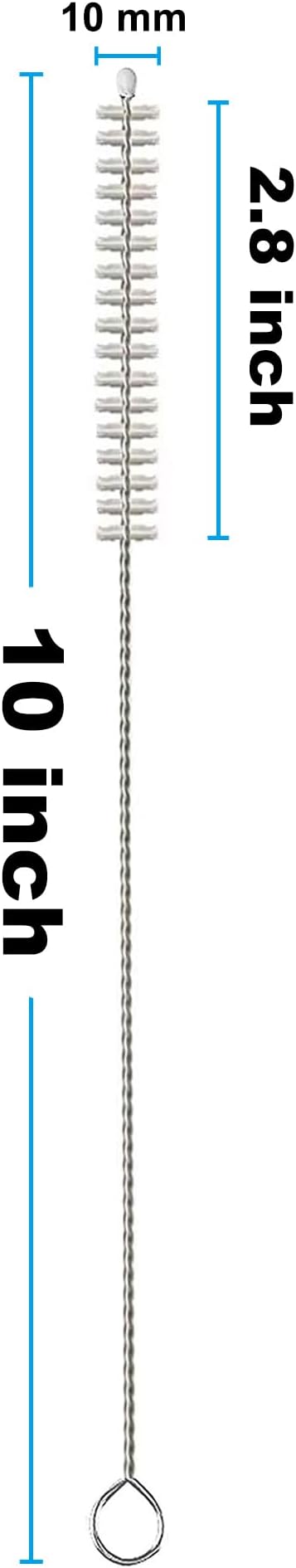 Straw Brush Long 10 Inch, Straw Cleaner Brush of Bristles Diameter 10 mm - Image 2