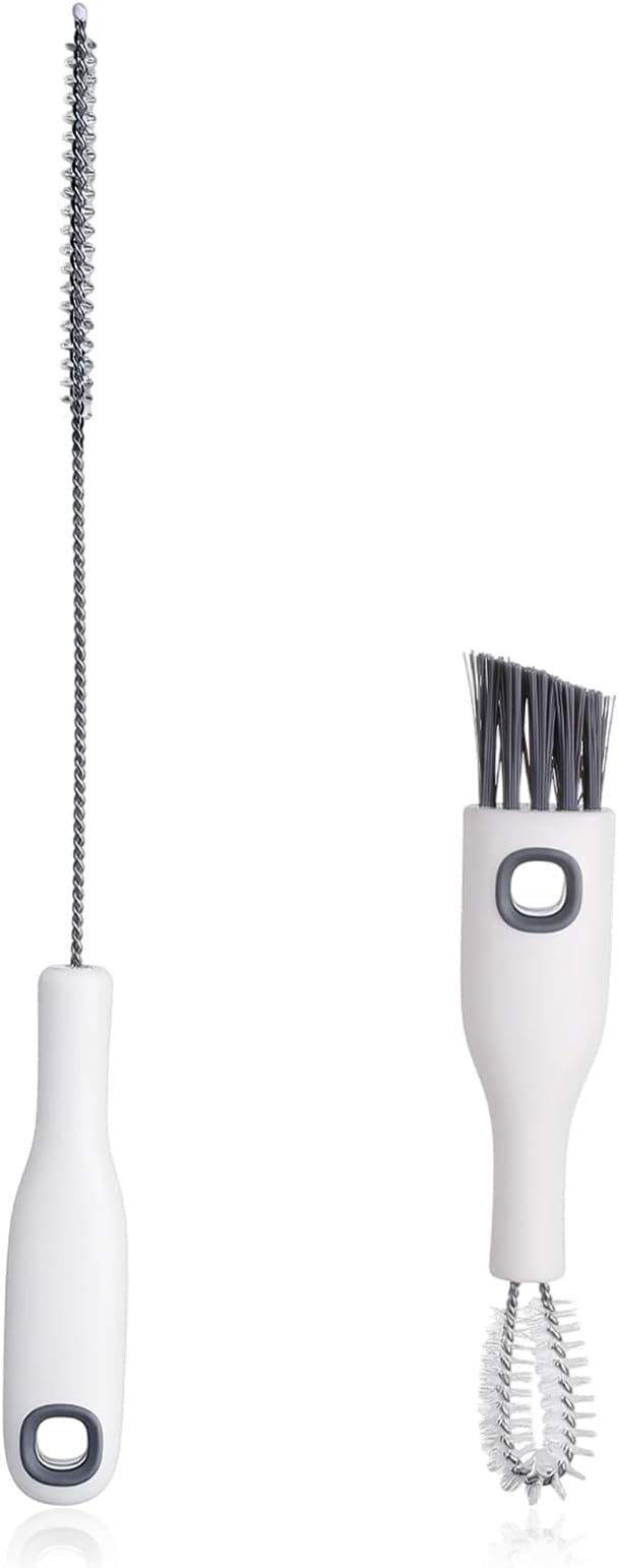 2 Pcs Multifunctional Cup Lid Cleaning Brush and Straw Cleaner Brush Set by Lusofie