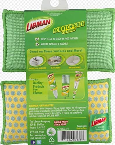 Libman 00336 Power Scrub Dots Kitchen and Bath Sponge 2 Count - Image 2