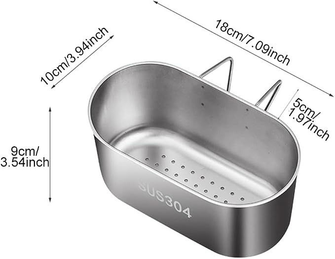 SYCOOVEN Stainless Steel Sink Drain Strainer Basket - Image 2