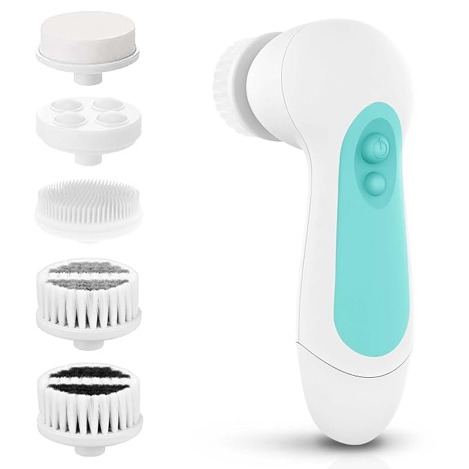 Waterproof Facial Cleansing Spin Brush Set by CLSEVXY