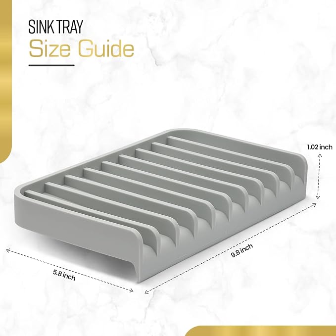 Effilogic Silicone Sponge Holder – Self-Draining Kitchen Sink Organizer - Image 3