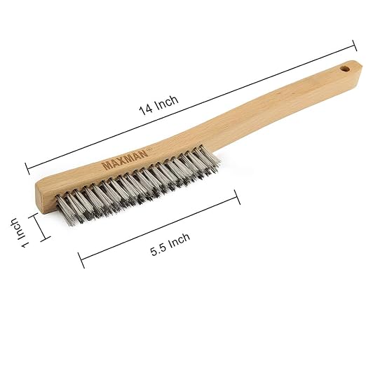 MAXMAN Wire Brush, Heavy Duty Stainless Steel Wire Brushes - Image 3
