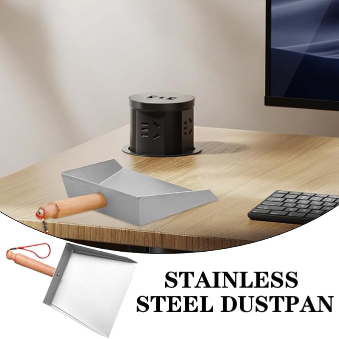 DECHOUS Stainless Steel Mini Dustpan Metal Small Dust Pan - Image 6