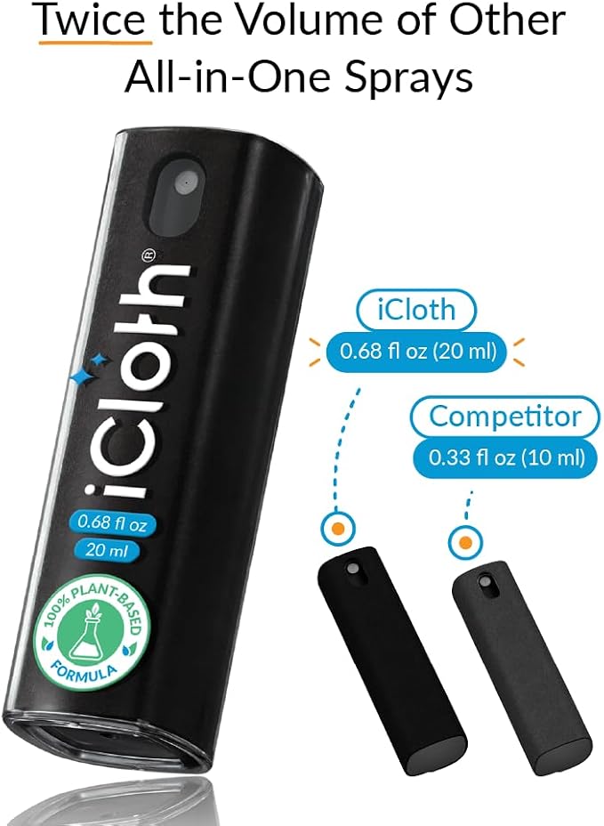 2X iCloth 2-in-1 Screen Cleaner Spray & Microfiber Cloth - Image 3