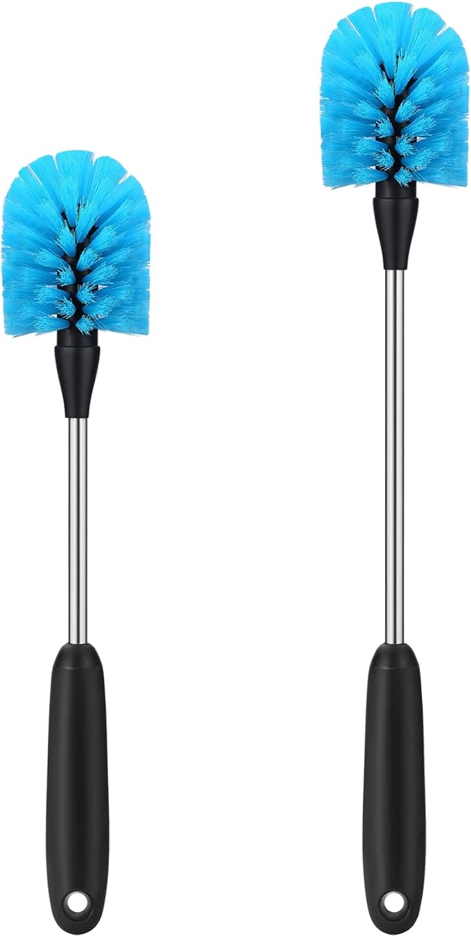 Stainless Steel Water Bottle Brush, Long Handle Scrubbing Brush, Built by mosolan
