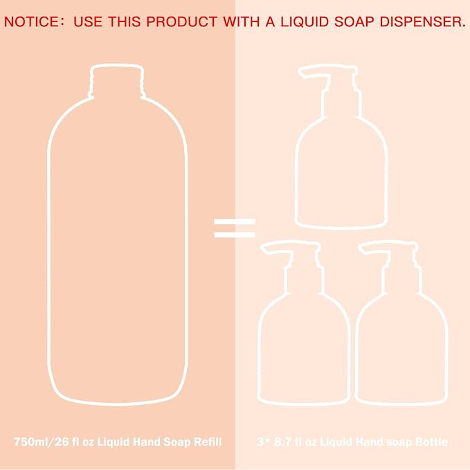 ROMIIE ZOI Liquid Hand Soap Refills, Gentle & Moisturizing Formula, 750 ML/ 26 - Image 7