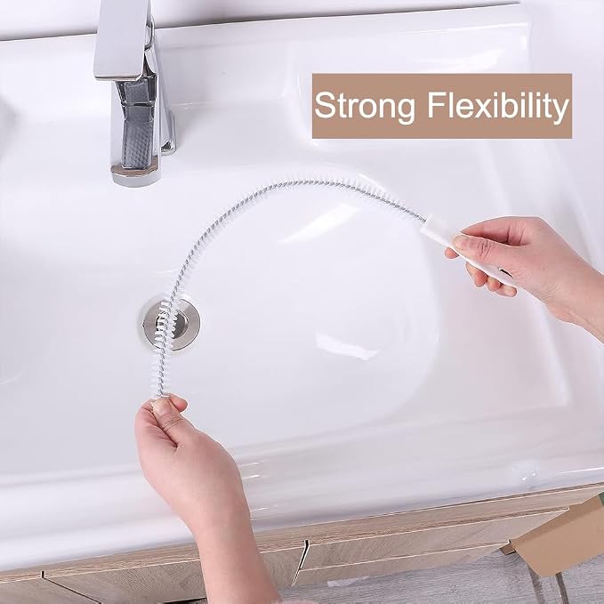 Flexible Drain Cleaner Brush, Bendable Shower Sink Long Pipe Cleaners Hair Clog - Image 6