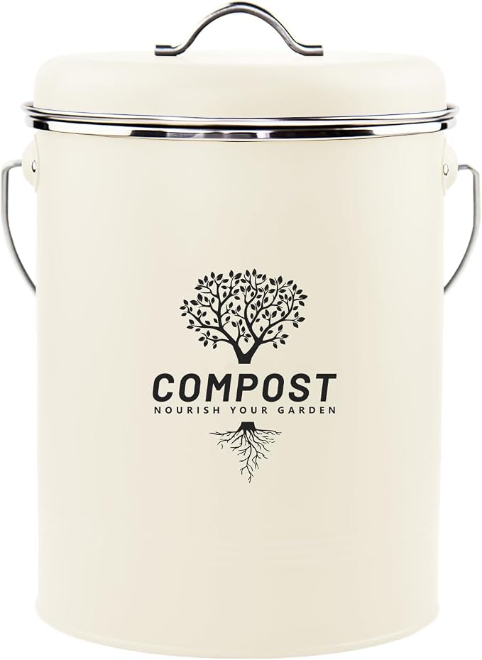 Kitchen Countertop Compost Bin, Odor Resistant Indoor Compost Bin by Holismo