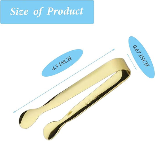 6PCS Ice Tongs Mini Sugar Tongs 4.25Inch Stainless Steel Small Serving Tongs - Image 2