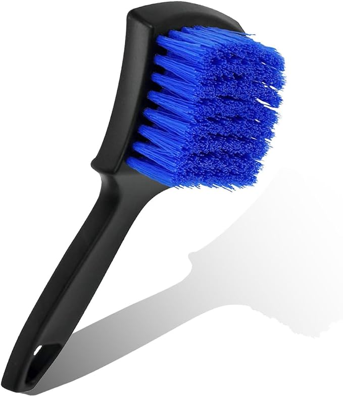 Car Wheel Brush, Stiff Bristle Short Handle Scrub Tire & Wheel Rim Brush by Unknown