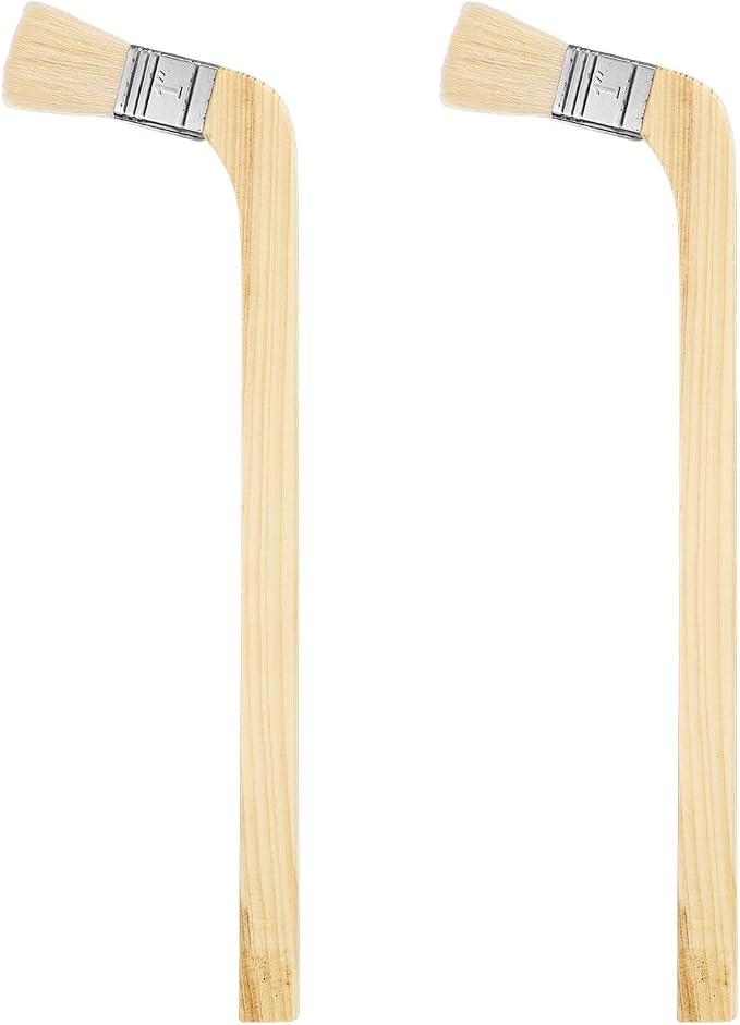 HARFINGTON Paint Brush 2Pcs 1" Brush Width Soft Wool Variety Angled Bend by HARFINGTON