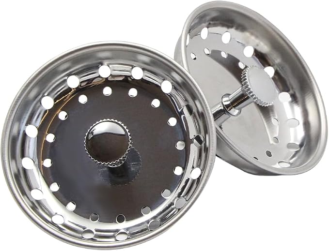 2 Pack - Kitchen Sink Strainer and Stopper Combo Basket Replacement - Image 2