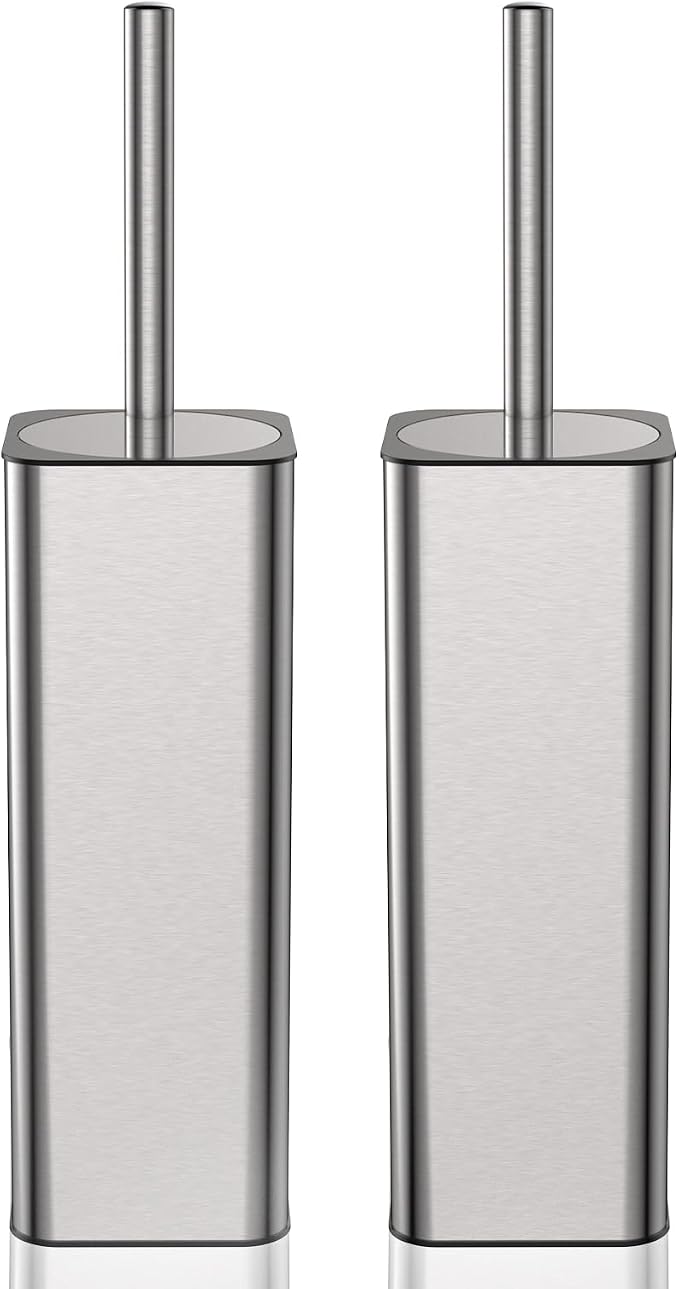 DOWRY Stainless Steel Toilet Bowl Brush and Holder by DOWRY