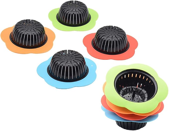 Kitchen Sink Strainer 4 Pack, Pouring strainers，Drain FilterLarge Wide Rim 4.5" - Image 2