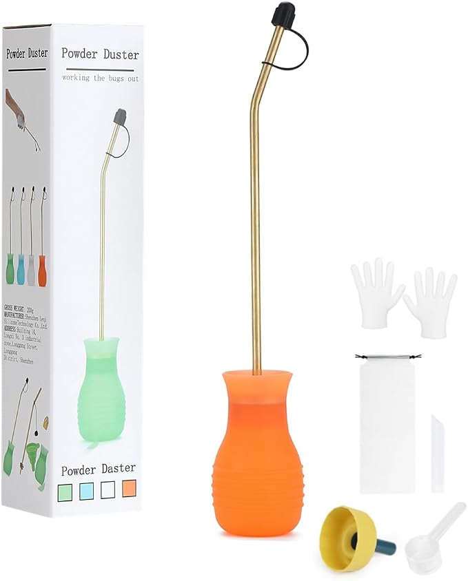 Powder Duster/Large Diatomaceous Earth Bulb Duster/Powder Applicator by DustFlux