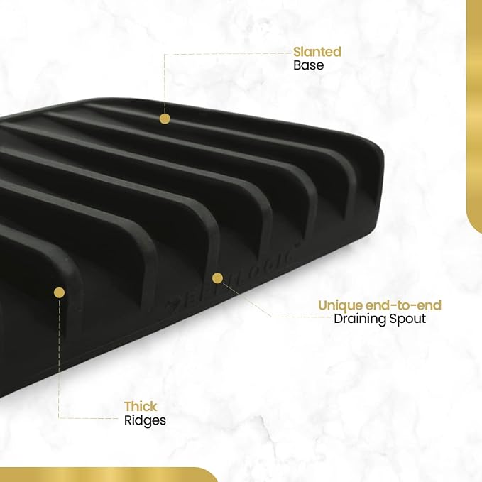 Effilogic Silicone Sponge Holder – Self-Draining Kitchen Sink Organizer - Image 2