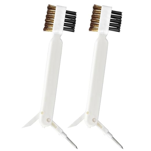 2 Pcs Deep Gas Stove Wire Brushes 4-in-1 Metal Kitchen Cleaning Wire Brush by Sankoly