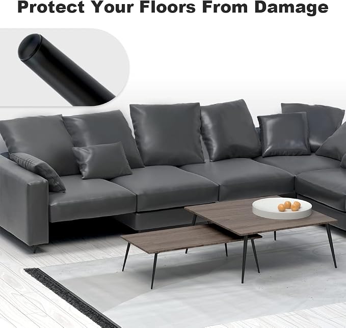 4PCS 16 Inch Matte Black Tapered Angled Legs - Image 5
