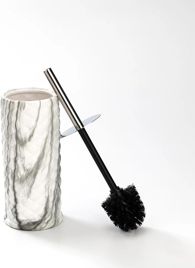 J&V TEXTILES Ceramic Toilet Brush, Toilet Bowl Brush - Image 3