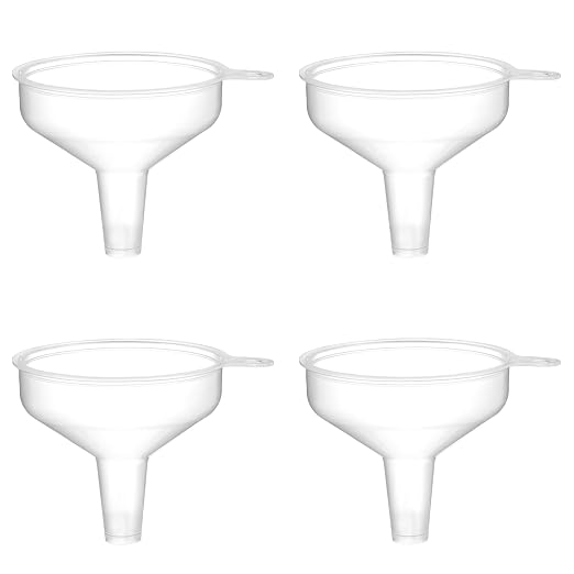 Small Funnels 4 Pack Food Grade Funnel Easily Transfer Liquids Granules Powders by Kanlpeia