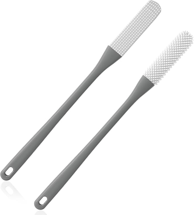 2-Pack Toe Cleaning Brush with Long Handle – Foot Scrubber & Exfoliating by Unknown