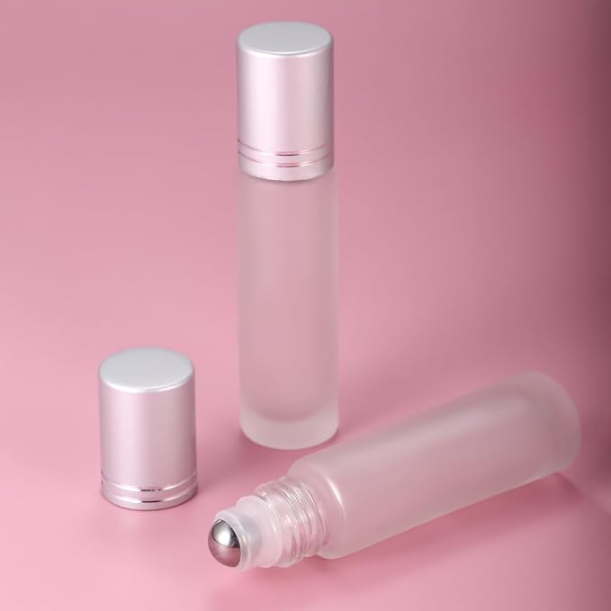 12 Pack Essential Oil Roller Bottles, 10ml 0.34oz Empty Frosted Glass Roller - Image 6