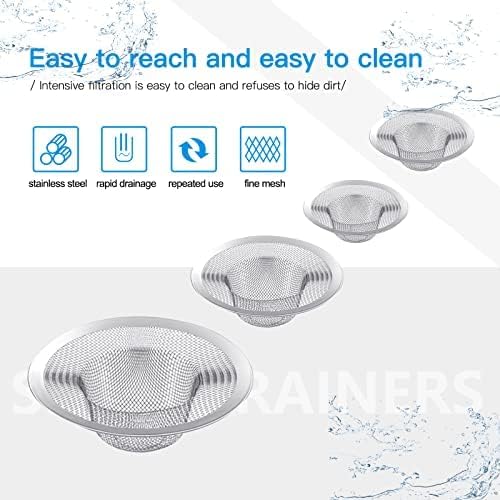Maxware 4PCS Heavy Duty Stainless Steel Sink Strainer, Sink Basket Set - Image 4
