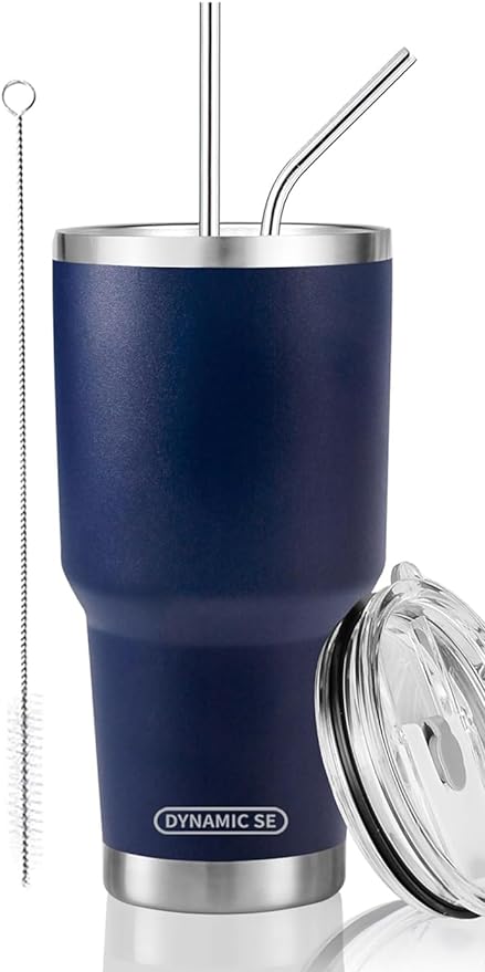 D·S 30 oz Navy Tumbler Stainless Steel Double Wall Vacuum Insulated Mug by D%C2%B7STUMBLER
