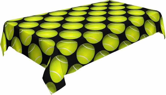 Tennis Table Cloth 52x70 Sport Leisure Recreation Yellow Green Rectangular - Image 2