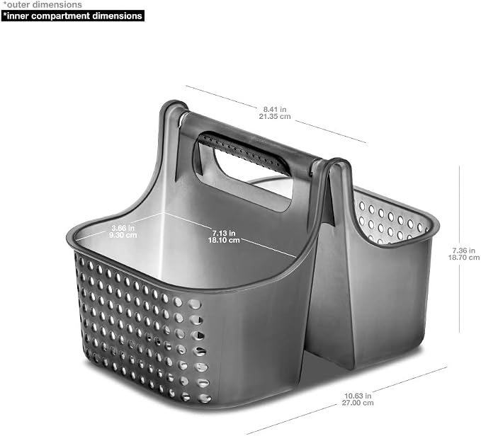 madesmart Premium Portable Shower Caddy, Hold Soap, Hair Supplies and Beauty - Image 6